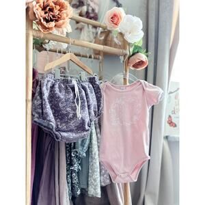 Jamie Kay Floral Bloomers & Sister Bird Blush Onesie 6-12mths
